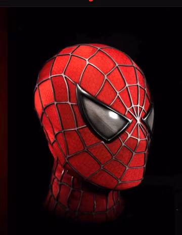 Red Web Hero Mask | Comic Inspired Cosplay Accessory, Adult Size