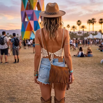 Boho Tassel Fringe Crossbody Bag, Vintage Western Suede Shoulder Purse