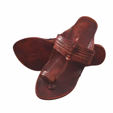 Indian women Handcrafted Leather Kolhapuri Slipper Indian Slip-On Flats Brown Jutti Kolhapuri Sandals Punjabi Jutti Ethnic Mojari Shoes