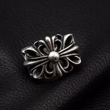 925Silver Gothic Cross Flower Ring, Vintage Punk Statement Ring, Unisex Biker Jewelry, Y2K Silver Band, Gothic Aesthetic Gift Ring