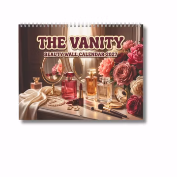 Beauty Wall Calendar 2027, The Vanity Calendar, Makeup & Perfume Art, Feminine Bedroom Decor, Beauty Lover Gift, Glam Wall Decor