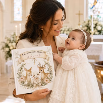Personalized Godparent Story Book Baptism Gift Boy Girl Christening Keepsake Custom Faith Story Custom Name Keepsake from Godmother Madrina