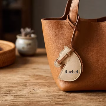 Custom Leather Horse Head Bag Charm, Handmade Vintage Pony Pendant, Cute Leather Purse Accessory, Horse Keychain,Gift For Her,Christmas Gift
