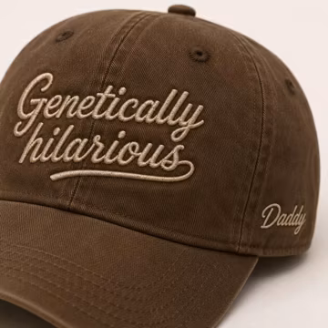 Personalized Matching Dad and Kid Hats, Genetically Hilarious Embroidered Baseball Cap, Family Matching Outfit