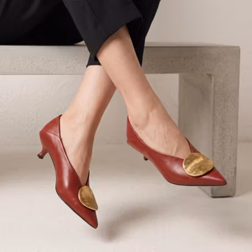 Women's Pointed Toe Pumps, Low Kitten Heel Dress Shoes, Elegant Office Occasion Footwear