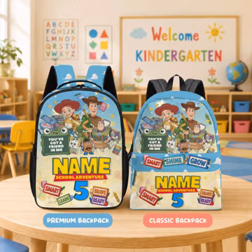Personalized Kindergarten Backpack, Toy Story School Bag, Custom Name Backpack, First Day Of School Gift For Kids