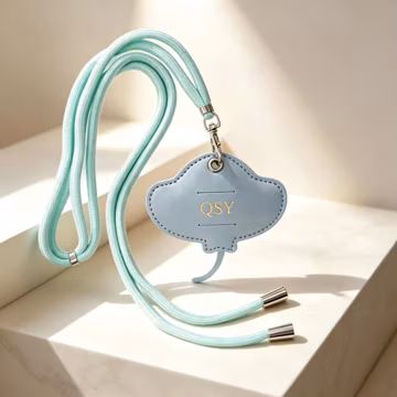 Personalized Jellyfish Leather Lanyard, Custom Monogram ID Badge Holder, Wedding Favor for Guests, Bridesmaid Thank You Keepsake Gift