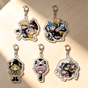 Soul Eater Maka Albarn Keychain, Anime Acrylic Charm, Death Weapon Meister Collectible Bag Pendant, Otaku Gift 5.5cm