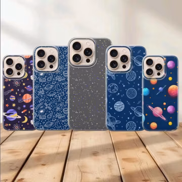 Planets Phone Case Space Cover for iPhone 17 Pro Max, 16e, 15, 14, 13 Samsung S26 Ultra, S25 FE, A57, A56, Pixel 10, 9