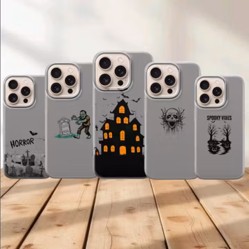 Horror Phone Case Halloween Cover for iPhone 17 Pro Max, 16e, 15, 14, 13 Samsung S26 Ultra, S25 FE, A57, A56, Pixel 10, 9