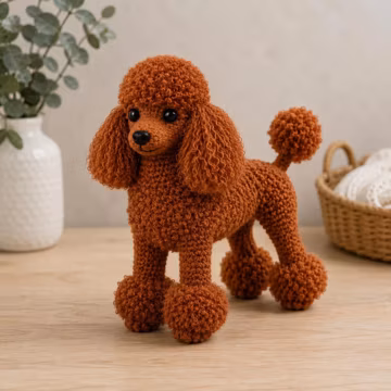 Realistic Poodle Crochet Pattern PDF | Amigurumi Toy Dog Tutorial (Digital Download)