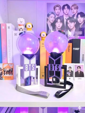 BTS inspired 3D printed Army Bomb Lightstick Stand | Fan made Kpop merch desk decor