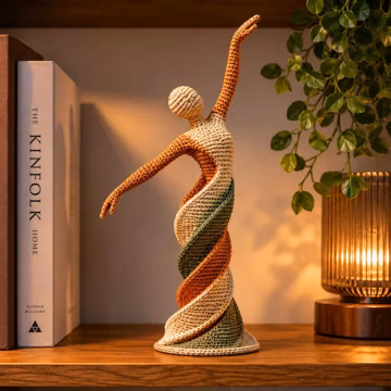 Elegant Spiral Crochet Sculpture Pattern PDF, Modern Fiber Art Decor, Abstract Amigurumi Figure, Artistic Crochet Statue