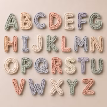 Crochet Alphabet Pattern Bundle PDF, Amigurumi Letter Pattern, Crochet ABC Letters, Nursery Decor, Baby Name Letters
