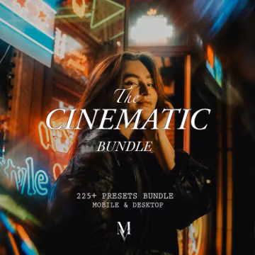 225+ Cinematic Lightroom Presets Bundle | Moody Film Look, Movie Color Grade, Urban & Travel Photo Filters | Mobile And Desktop
