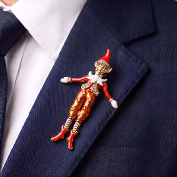 Nutcracker Brooch Pin Christmas Soldier Brooch Holiday Jewelry Festive Statement Pin Unique Winter Accessory Gift For Her Coat Decor