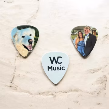 Custom Guitar Picks, Personalized Celluloid Guitar Picks Photo Text or Logo (0.71mm thickness)