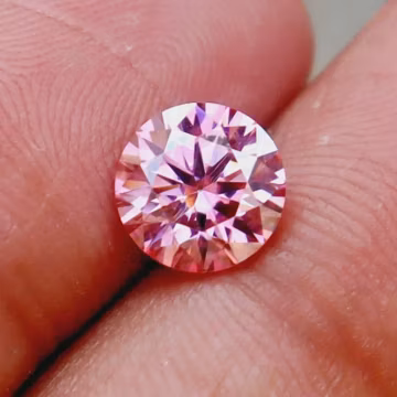 Natural Pink Diamond Round Cut 1.50 Ct VVS1 Certified Loose Gemstone From South Africa