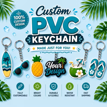 Custom 3D PVC Keychain, Soft Rubber Logo Keyring, Business Promotional Item
