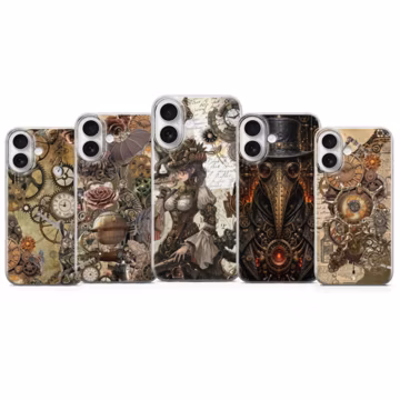 Steampunk Phone Case Victorian Gothic Cover for iPhone 17, 16, 15, 14, 13, 12, 11, Samsung S25, S24, S23, Pixel 10, 9, 8, 7, 6