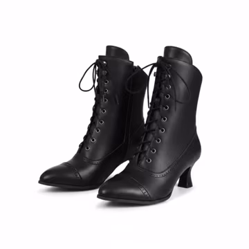 Medieval Lace Up Ankle Boots Pointed Toe Knight Booties Gothic Cosplay Shoes