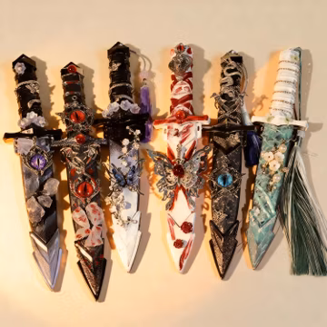Butterfly Kunai Prop, Fantasy Cosplay Dagger, Graduation Gift for Students, Creative Desk Decor, Anime Photo Prop, RPG Costume Accessory