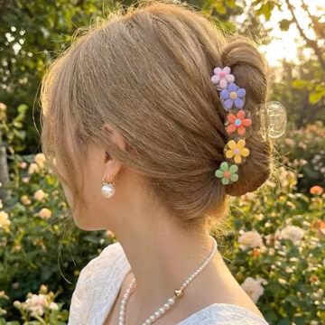 Cute Daisy Flowers Hair Claw Clip, Hawaii Boho Hair Clip for Women, Y2K Trendy Hair Pins, Korean Fashion Hair Accessories, Gift for Her Mom