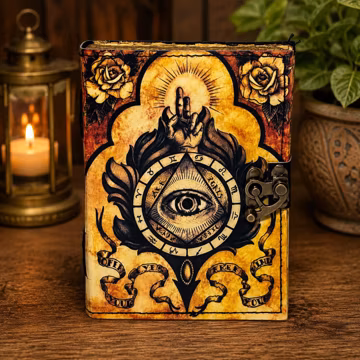 Handmade Leather Third Eye Journal: Custom Leather Journal, Vintage Travel Personal Diary, Blank Spell Notebook