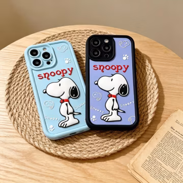 Snoopy 3D Silicone Phone Case, Classic Cartoon Character Cover, Cute Lightweight Protective Case for iPhone 17 16 15 14 13