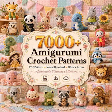 7000+ Amigurumi Crochet Patterns PDF | Cute Animal Plush Designs | Beginner-Friendly DIY Projects | Instant Download