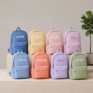 Custom Embroidered Rucksack, Personalized Design, Casual Backpack, Suitable for Everyday Outings