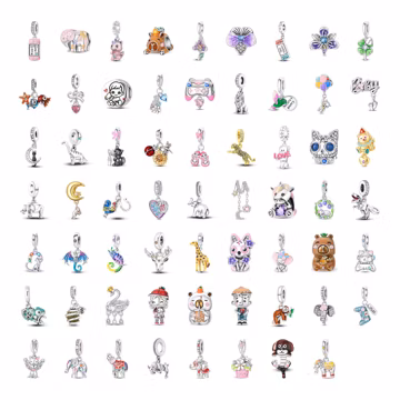 Cute Animal Charms for Pandora Bracelet 925 Sterling Silver Pandora Charms Cat Dog Bunny Bear Elephant Gift for Her