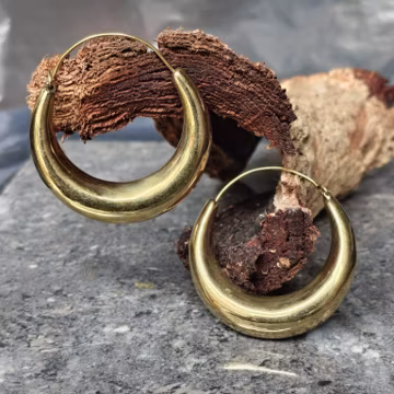 18K Gold Filled Chunky Hoop Earrings, Polished Dome Huggies, Minimalist Everyday Jewelry