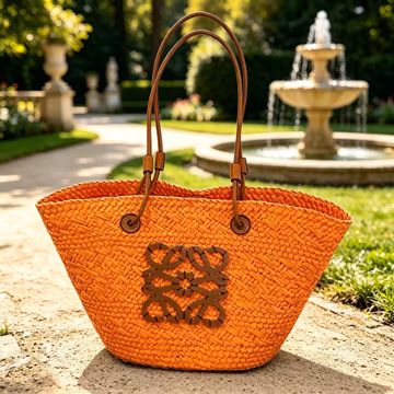 Large Straw Beach Bag Woven Raffia Tote Summer Vacation Handbag Handmade Woven Basket Purse Daily Shopping Bag Beach Gift for Her