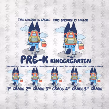 Blue Dog Back To School Png, Friends School PNG, Trendy Boy Shirt Design, Kids School Png, Digital Download
