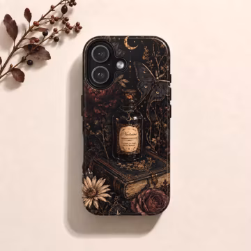 Dark Academia Phone Case | MagSafe Witchy Apothecary Elixir | Gothic Floral Whimsigoth Gift | Magnetic iPhone 17 16 15 Samsung Galaxy