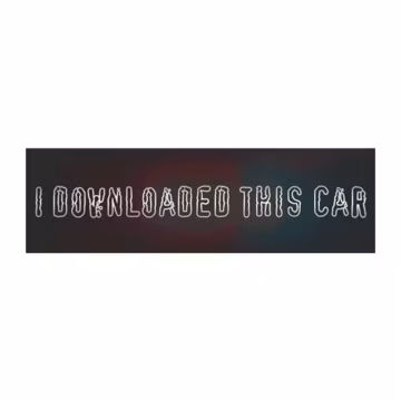 I Downloaded This Car Magnet, Funny Car Decal, Nerdy Tech Humor Bumper Sticker, Geek Gift for Gamer, Programmer, Developer, Tech Lover
