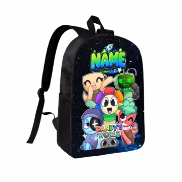 Personalized Cartoon Character Backpack | Custom Name Kids School Bag | Cute Gaming Style Backpack | Teen Travel Bag Gift