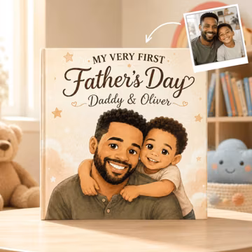 Personalized Dad and Child Storybook, Custom Photo Book for Dad, Father’s Day Gift from Kids, Best Dad Keepsake Book