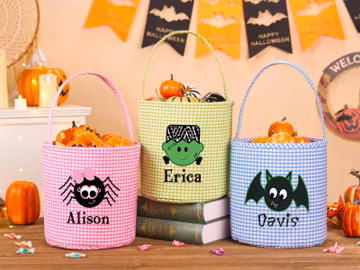 Personalized Halloween Treat Basket,Halloween Candy Basket,Kids Trick or Treat Bag,Trick or Treat Basket,Halloween Tote,Halloween gift