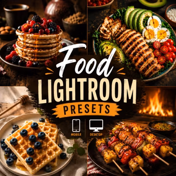 200+ Food Lightroom Presets Mobile & Desktop | Food Photography Filters | Food Blogger | Bright Vibrant Culinary DNG XMP