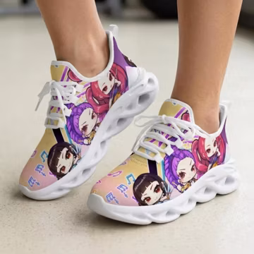 KPop Demon Hunters Kids Shoes, Super Girls Graphic Sneakers, KPop Fan Footwear, KPop Fan Shoes, Rumi Zoey Sheos, Kpop fan Gift