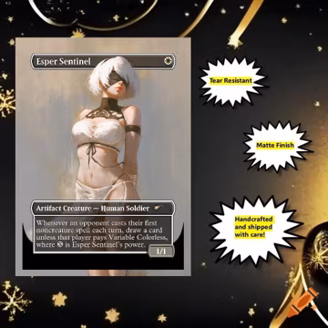 Mtg - Esper Sentinel Anime Waifu Girl - Custom Art Proxy - Commander Playtest Card Matte Finish