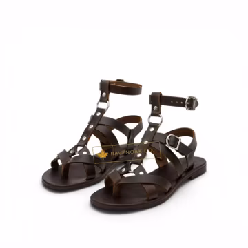 Men's Gladiator Sandals, Roman Leather Sandals, Strappy Leather Sandals
