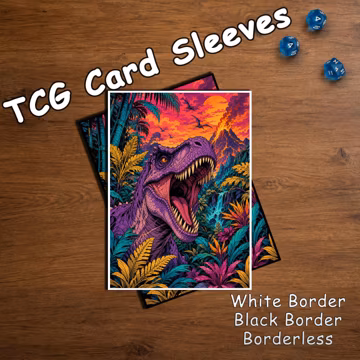 MTG Card Sleeves, T Rex Dinosaur Sleeves, 100 Count Commander Deck Sleeves