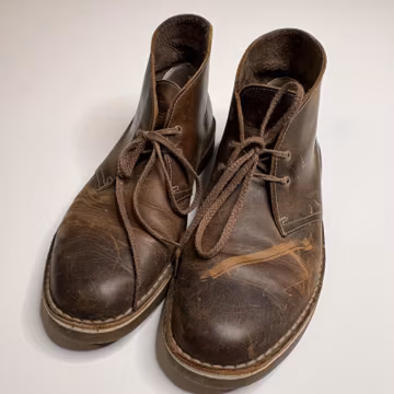 Vintage Clarks Brown Leather Chukka Boots Men US 10 / UK 9