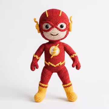 Flash Superhero Amigurumi Crochet Pattern, Geeky Toy (PDF Download)
