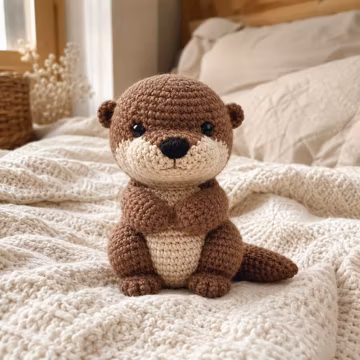 Crochet Otter Pattern PDF, Cute Amigurumi Plush Tutorial, Beginner Woodland Animal Crochet, Baby Shower Gift, Instant Download