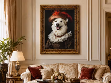 Custom Pet Portrait, dog Portrait from Photo, Funny Personalized Portrait, Royal Style Dog King or Queen, Gift for Pet Lovers, Unique Gift.