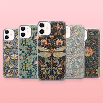 William Morris Phone Case Nature Morris Cover for iPhone 17Pro, 16, 15, 14, 13, 12, Samsung S26, S25, S24, S23Fe, A16, A56, Pixel 10, 9Pro